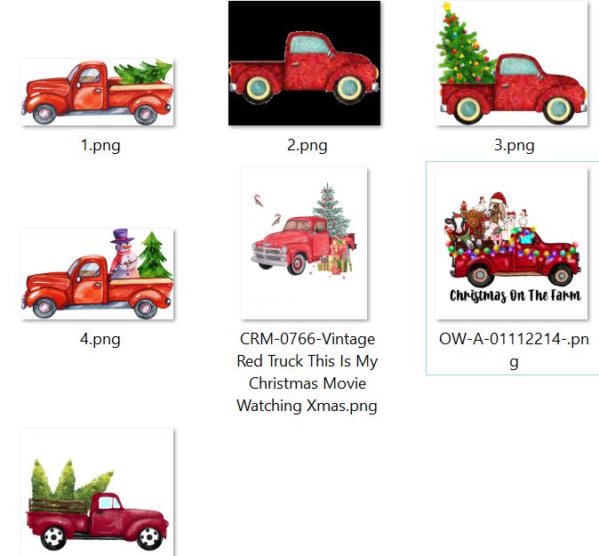 Camioneta roja Navidad png