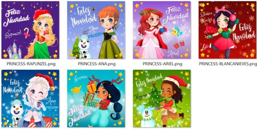 Cojines-Tumbler Princesas Disney Navidad