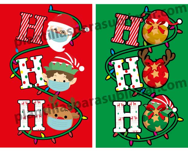  Ho-ho-ho-Navidad-esferas-cubrebocas
