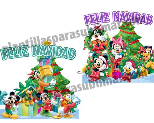 Mickey-y-sus-amigos-Navidad-Plantilla