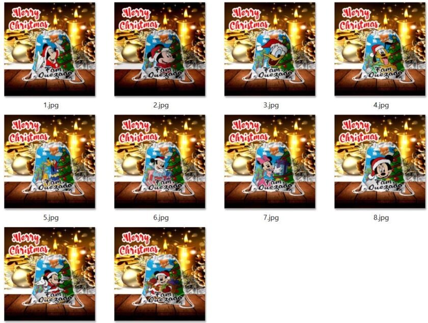 Morrales Costalitos Navideños Mickey y sus Amigos