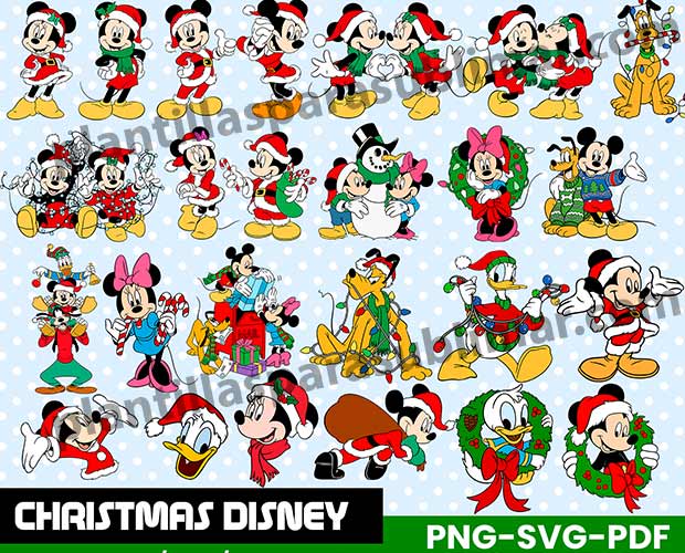 Navidad-Mickey-y-sus-amigos-PNG-SVG