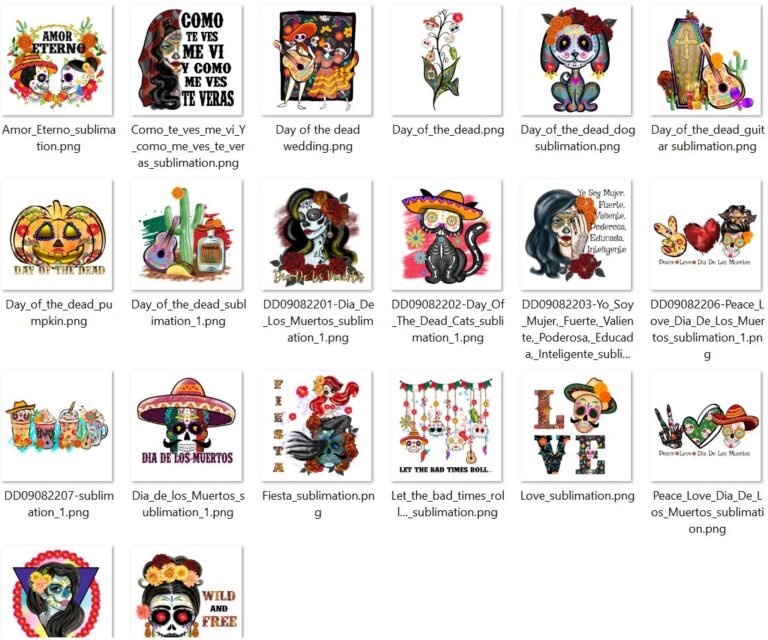 PACK Dia de muertos Sublimacion PNG