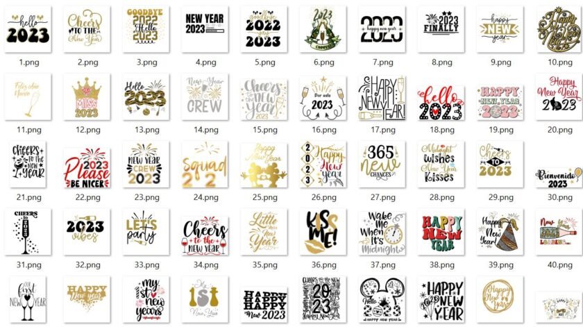 Vectores Año nuevo 2023 New year