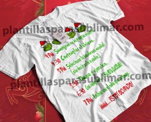 El-grinch-Mi-agenda-plantilla-Playera-camiseta