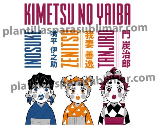 Inosuke Geisha Demon Slayer Vector PlantillasParaSublimar