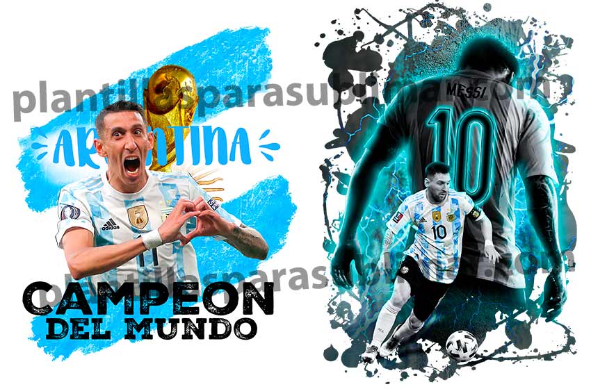 Messi-Di-maria-Plnatillas-Remeras-Argentina-Campeon