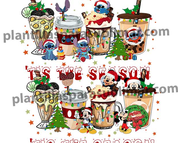  Mickey-Stitch-Navidad-Cafe-helado-PNG