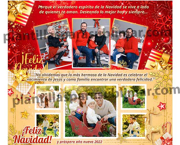 Plantillas-Feliz-Navidad-Collage-Foto