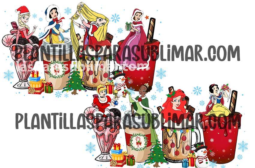  Princesas-Navidad-Malteada-Cafe-PNG