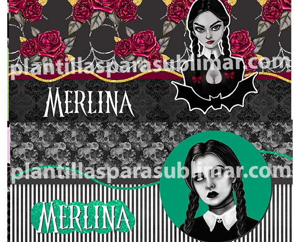 Wednesday-Merlina-Plantilla-taza