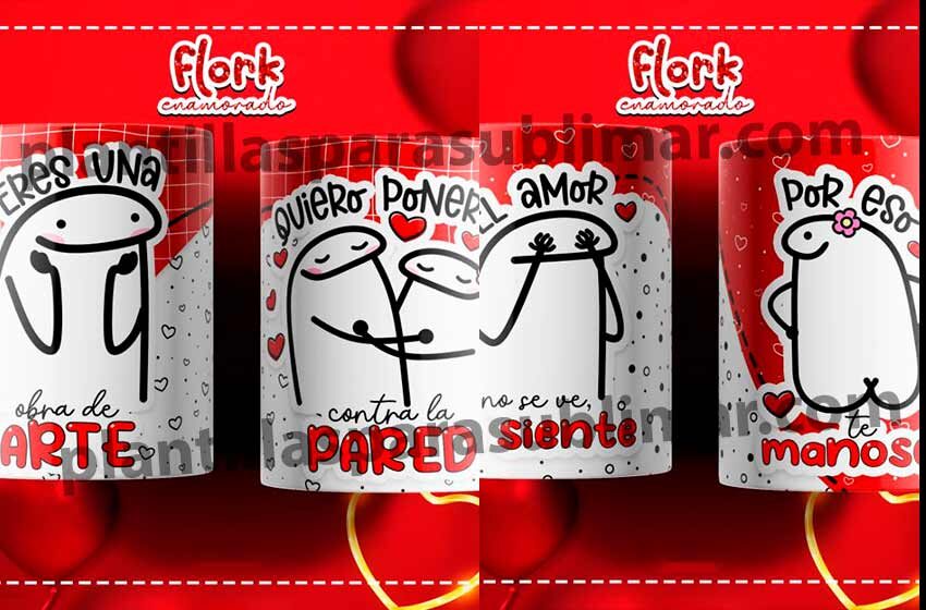 20 Plantillas Flork De Amor Para Tazas Gratis