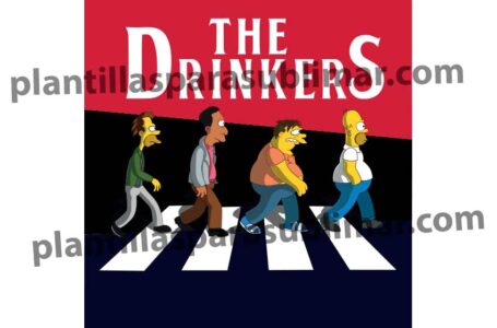 Gratis-Vector-The-drinkers-Los-simpsons
