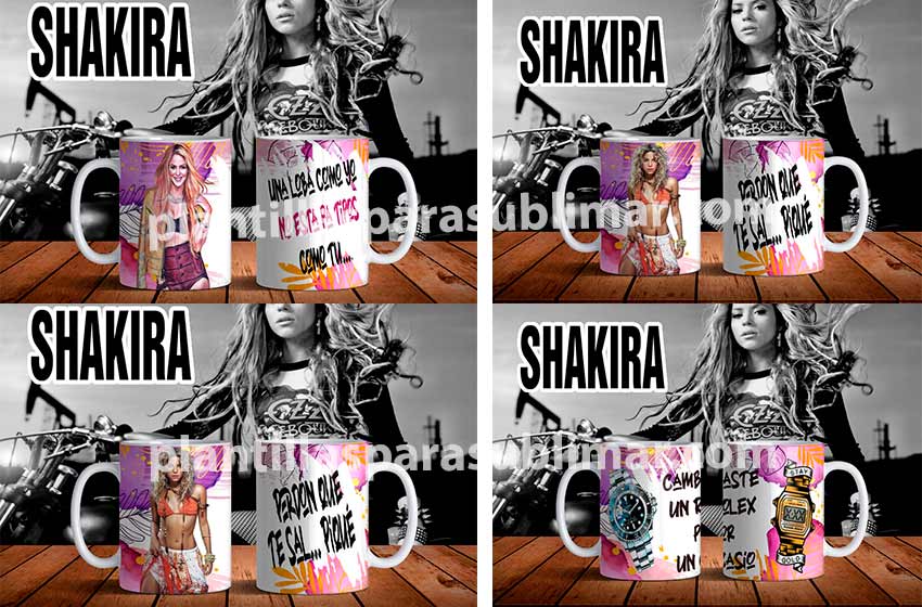 Plantillas-Shakira-Una-loba-como-yo-Tazas