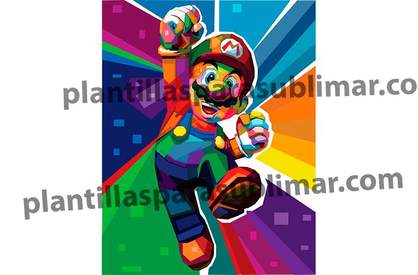 Mario-Bros-Poligonos-Colores