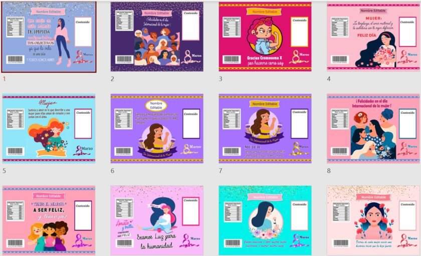 Chips Bag Dia de la mujer Editables PowerPoint