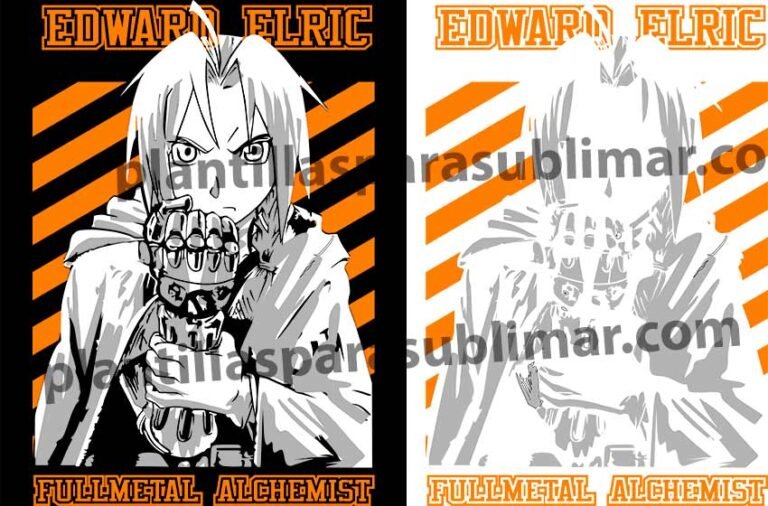 Edward Vector Model Edward-Fullmetal-Alchemist-Vector – Plantillas para sublimar