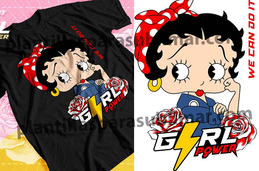 Girl-Power-BettyBoop-Corte-Sublimacion