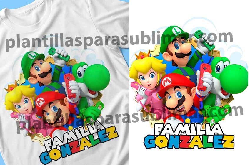  Plantillas-Familia-Playera-Mario-bros