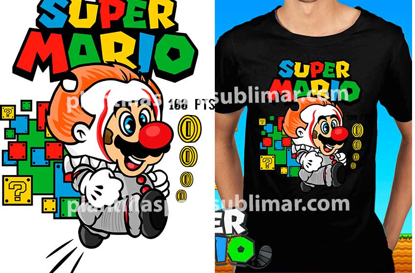 Super-mario-Traje-IT-Payaso-Vector