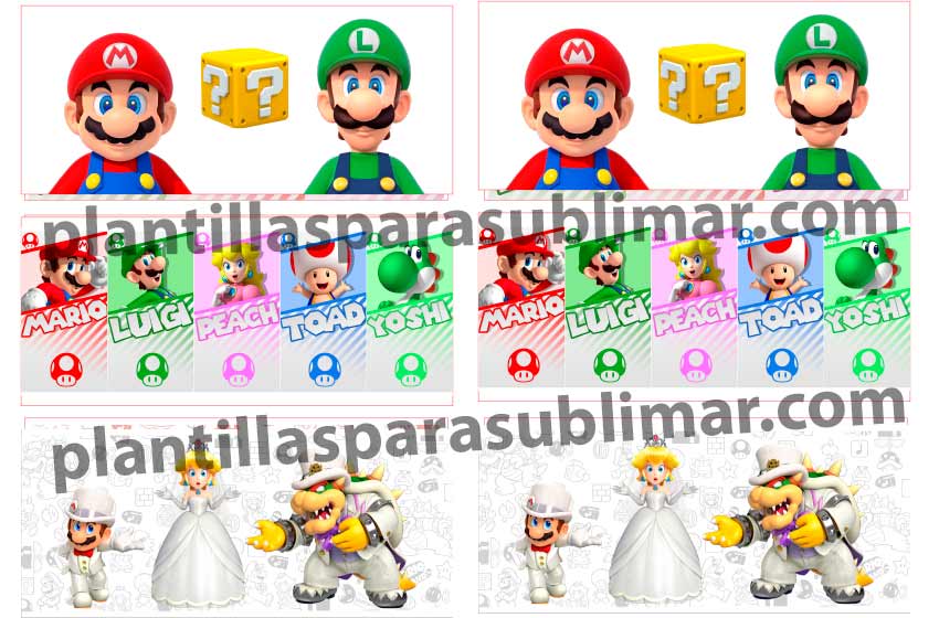 Mario-y-sus-amigos-Plantillas-Taza