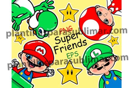 Mario-y-sus-amigos-vector-PNG-SVG
