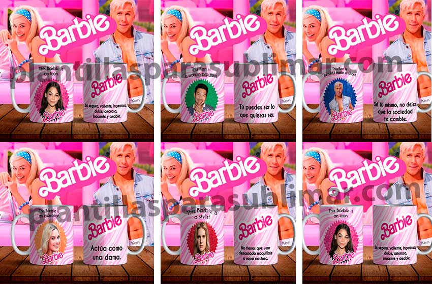 Plantillas-BARBIE-tazas