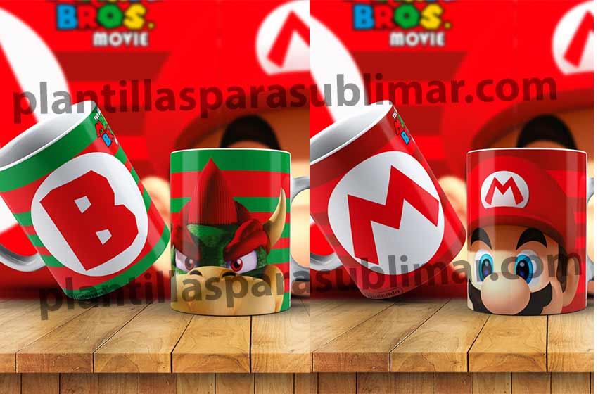 Plantillas-MARIO-Bowser-Inicial-Taza