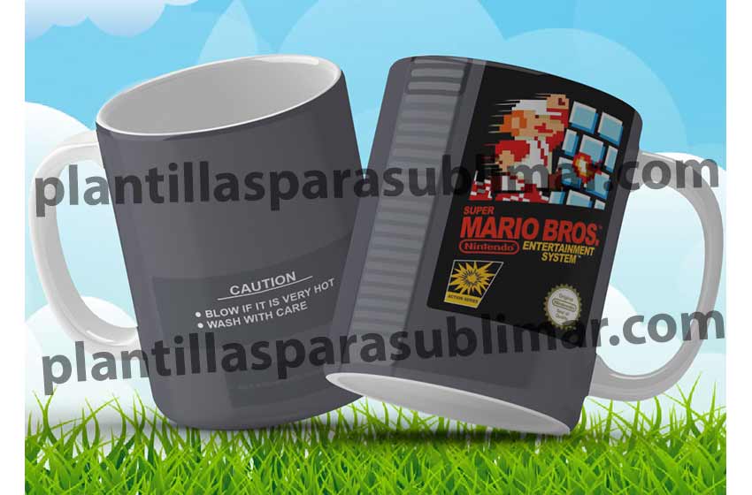 cassette-nintendo-Mario-bros-plantilla