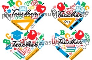 teacher-Utiles-escolares-Playeras-Vector