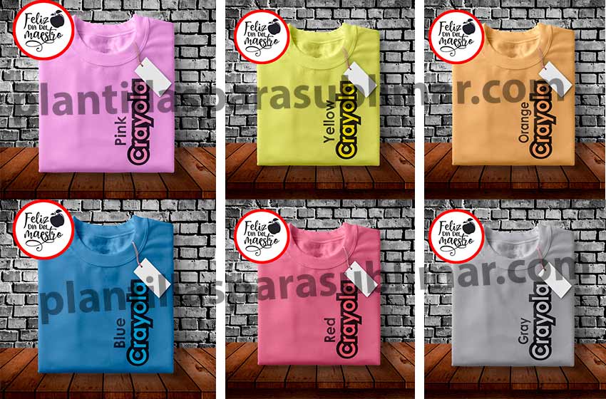 Crayola-Colores-Plantilla-Polo-Playera