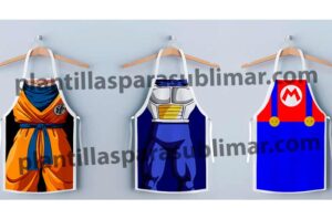 Mandil-Plantillas-delantal-cocina-Goku-vegeta