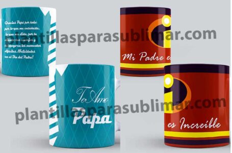 Papa-increible-Plantillas-Corbata-Taza