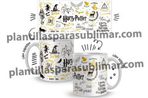 Plantilla-Harry-potter-taza-vectores