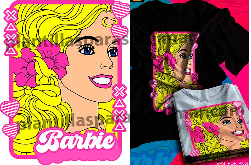 Barbie-Plantilla-Playera-polo