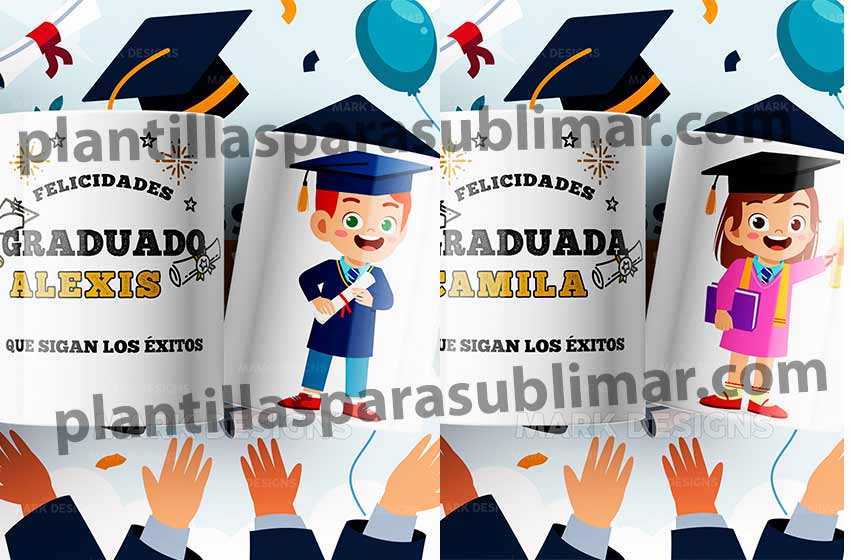 Felicidades-Graduados-Niños-Plantillas