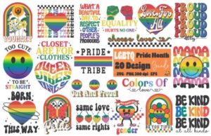 LGBTQ Pride Month Retro Quote Bundle