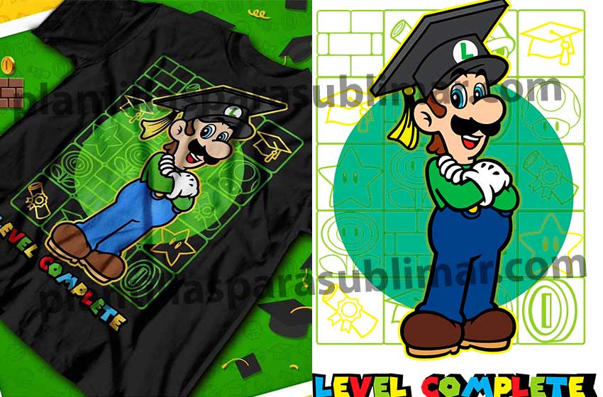 Luigi-Level-Complete-Graduado-Plantilla