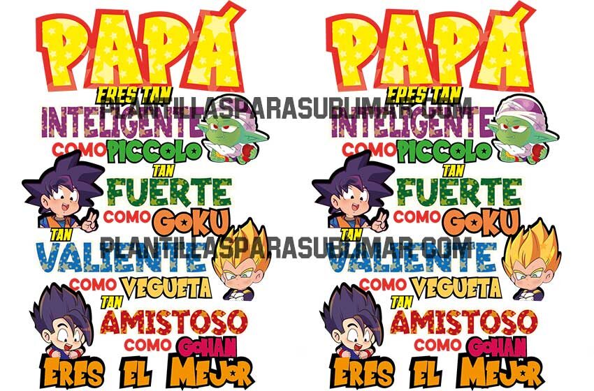 Papa-eres-tan-Dragon-Ball-Manifiesto-Plantilla – Plantillas para sublimar