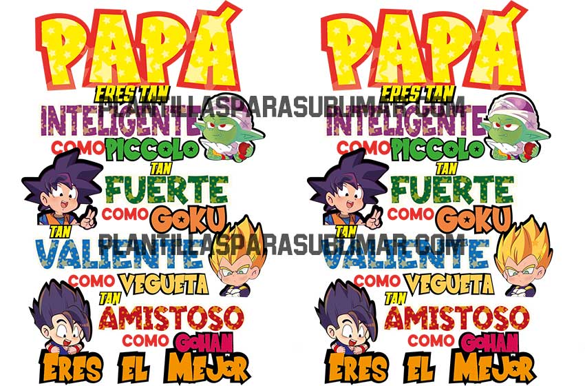 Papa-eres-tan-Dragon-Ball-Manifiesto-Plantilla