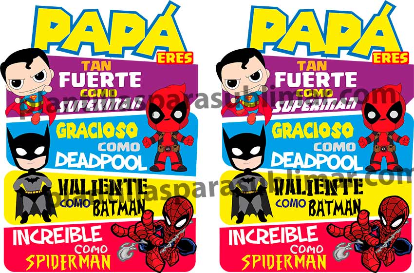 Papa-eres-tan-Super-heroesl-Manifiesto-Plantilla