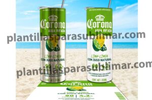 Plantilla-Corona-Lima-Limon-Tumbler-Vaso