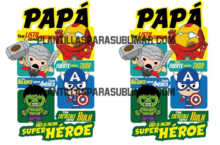  Super-Heroes-Marvel-Dia-del-padre-Manifiesto