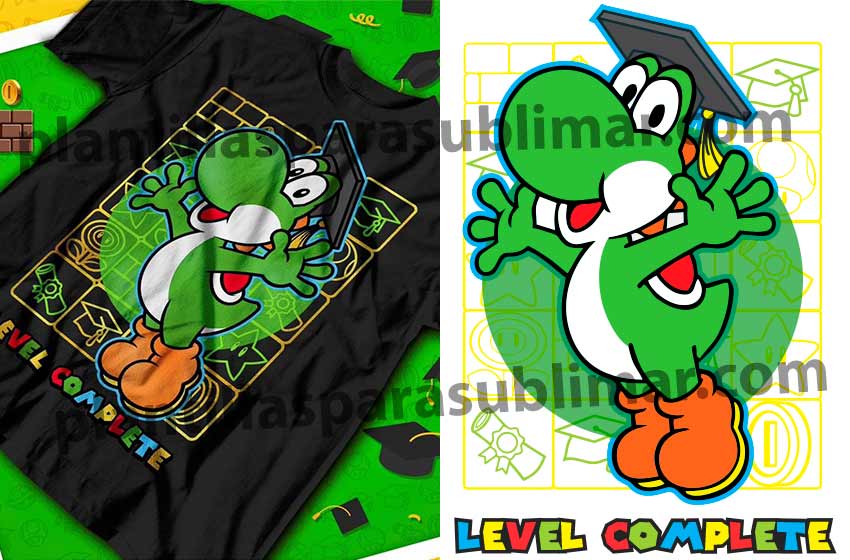 yoshi-Graduacion-Mario-Plantilla-Playera