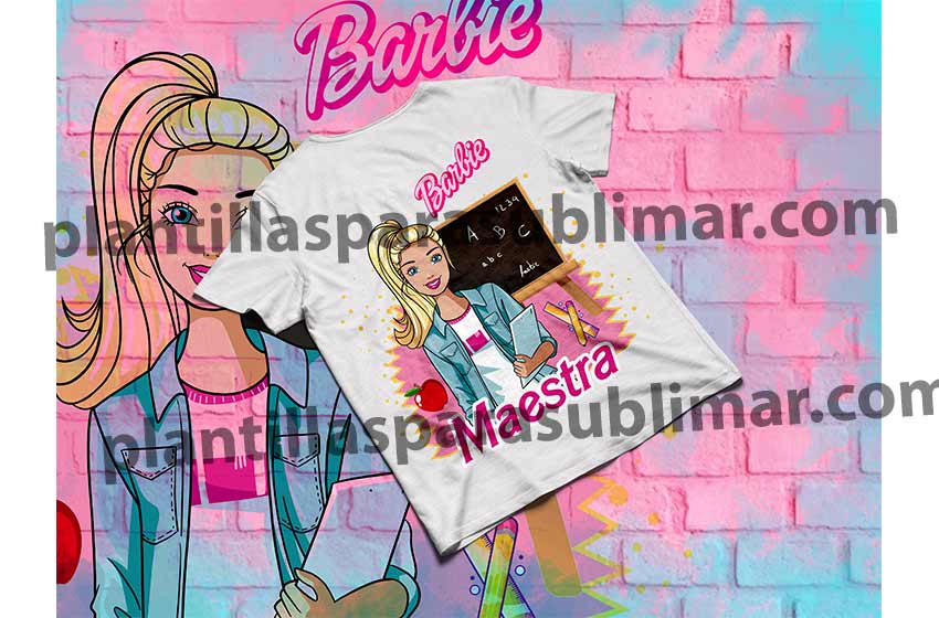 Barbie-Profesiones-Maestr-Plantilla-Editable