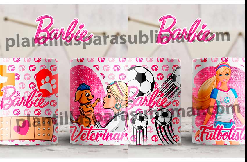 Barbie-Veterinaria-Futbolista-Plantilla-taza