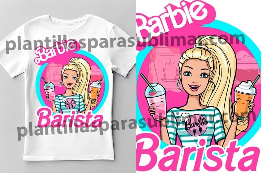 BarbiebaristaprofesionesVector Plantillas para sublimar