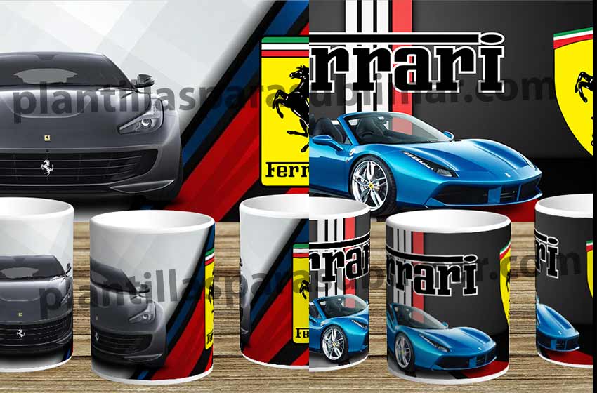 Plantillas-Ferrari-Sublimacion-Tazas