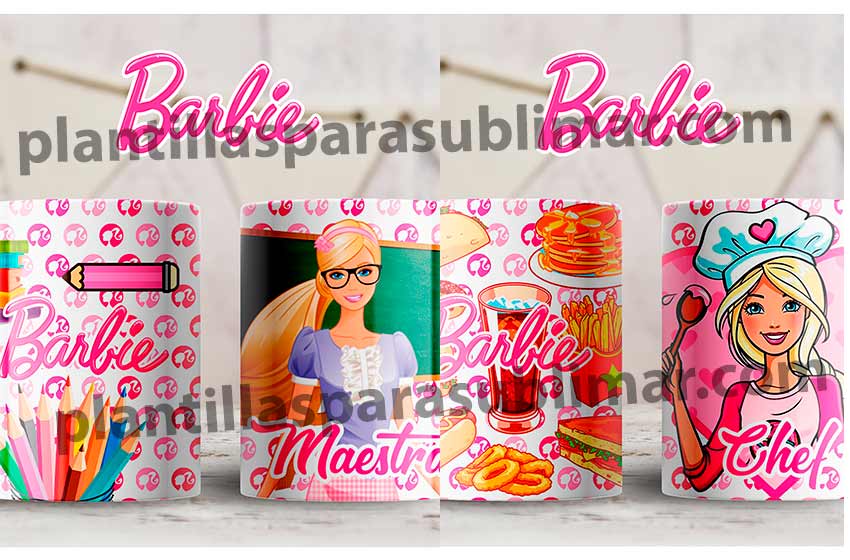 Barbie-Maestra-Chef-Plantillas-Tazas