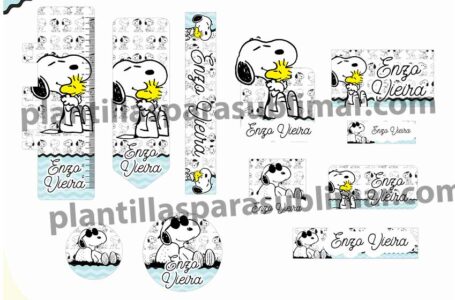 Etiquetas-Escolares-Snoopy-Imprimibles